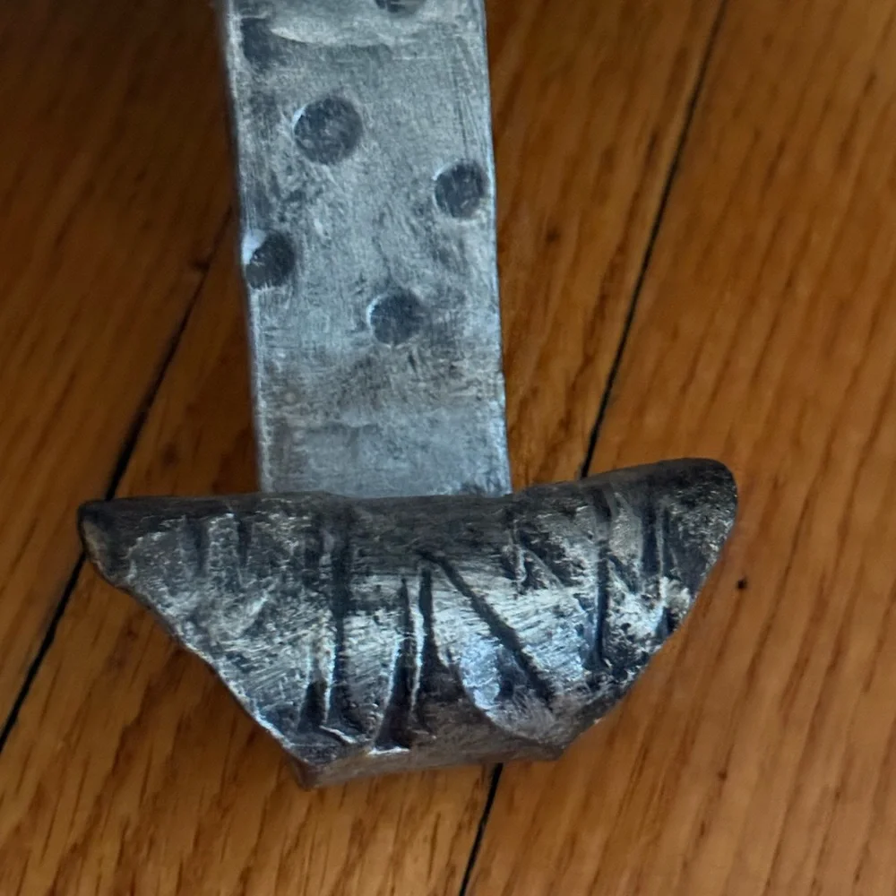 Moody Mid-evil vibes Pewter Vintage Firewood Holder